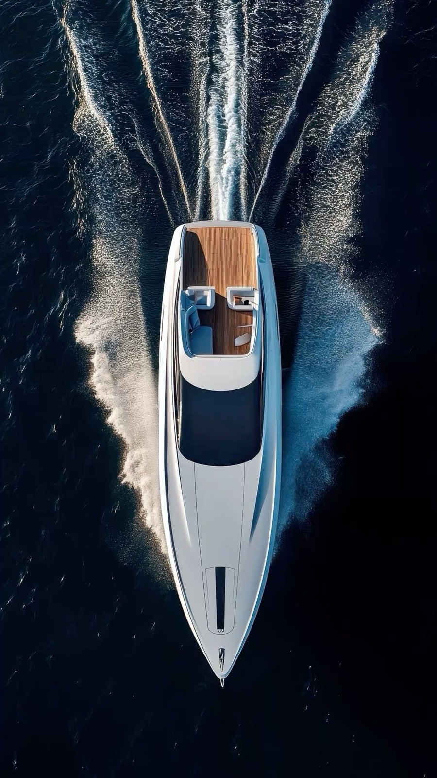 Yacht charter seen from above